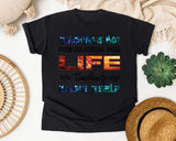Teaching Is Not Preparation For Life Graphic Tee graphic tee in Black