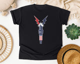 Patriotic Spark Plug graphic tee in Black