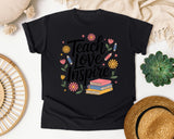 Teach Love Inspire Floral graphic tee in Black