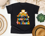 Its A Beeutiful Day To Learn 100th Day graphic tee in Black