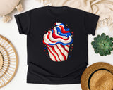 Patriotic Cupcake graphic tee in Black