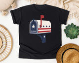 Patriotic US Mail Box graphic tee in Black