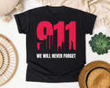We Will Never Forget White graphic tee in Black