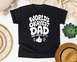 World's Okayest Dad And Proud Of It White graphic tee in Black
