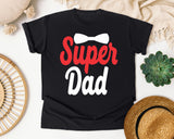 Super Dad White graphic tee in Black
