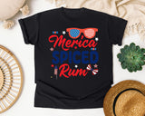 Merica Spiced Rum graphic tee in Black