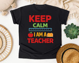 Keep Calm I Am A Teacher graphic tee in Black