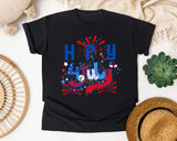 Happy 4th July graphic tee in Black