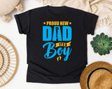 Proud New Dad It's A Boy graphic tee in Black