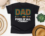 Dad Fixer Of All Things Brown graphic tee in Black