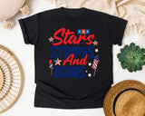 Stars Stripes And Bows Navy graphic tee in Black