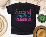 Second Grade Is Magical graphic tee in Black