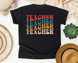 Teacher Teacher Teacher Retro graphic tee in Black
