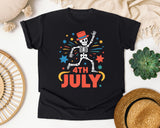 4th July Orange graphic tee in Black