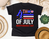 4th Of July Independence Day graphic tee in Black