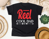 Reel Cool Dad White 2 graphic tee in Black