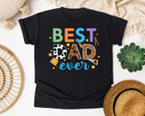 Best Dad Ever Grey 3 graphic tee in Black