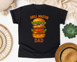 Grill Master Dad Orange graphic tee in Black