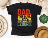 Dad The Man The Myth The Legend Red 2 graphic tee in Black