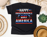 Happy Independence Day America graphic tee in Black