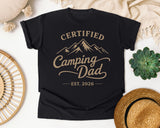 Certified Camping Dad Grey graphic tee in Black