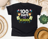 100 Days Of School Clocks graphic tee in Black