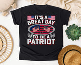It's A Great Day To Be A Patriot graphic tee in Black