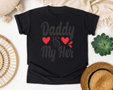 Daddy Is My Hero Black graphic tee in Black