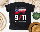 Never Forget Anniversary graphic tee in Black