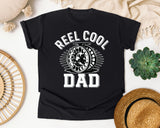 Reel Cool Dad White graphic tee in Black