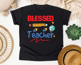 Blessed Teacher Pencil graphic tee in Black