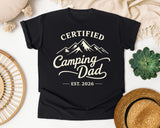 Certified Camping Dad Grey 2 graphic tee in Black