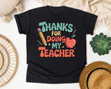 Thanks For Being My Teacher Grey graphic tee in Black