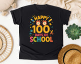 Happy 100 Days Of School Confetti graphic tee in Black