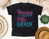 Roaring My Into 10th Grade graphic tee in Black