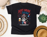 Just Here To Bang graphic tee in Black