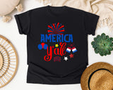 America Y'all graphic tee in Black
