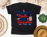 You Will Never Be Forgotten graphic tee in Black