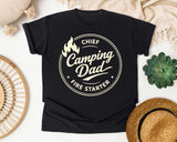 Chief Camping Dad Fire Starter Classic graphic tee in Black