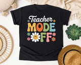 Teacher Mode Off Daisy graphic tee in Black