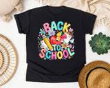 Back To School Apple Flowers graphic tee in Black
