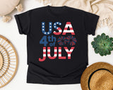 USA 4th Of July Grey 2 graphic tee in Black