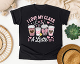 I Love My Class A Latte graphic tee in Black