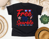 Free To Sparkle Red graphic tee in Black