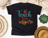 Teach Love Inspire Script graphic tee in Black