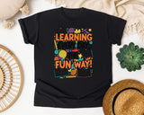 Learning Every Day The Fun Way graphic tee in Black