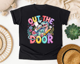 Out The Door Dinosaur graphic tee in Black