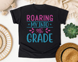 Roaring My Into 9th Grade graphic tee in Black