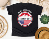 We Will Never Forget Patriot Day White graphic tee in Black