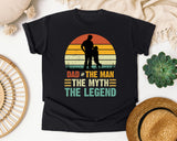 Dad The Man The Myth The Legend Black graphic tee in Black
